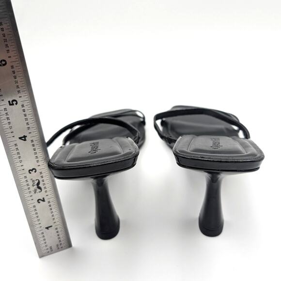 Open Edit Tawney Strap Heel Sandal Open Toe Women's Black Size US11M EU42 - Picture 4 of 12